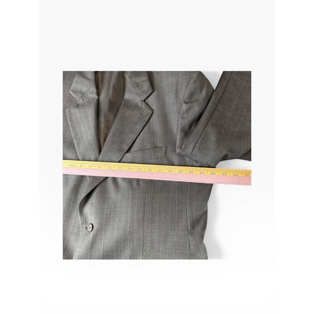 Vito Rufolo Men Grey Pinstripe Super 100 Zignone Wool Blazer Jacket 42 Italy - Picture 8 of 10
